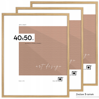 Zestaw 3 ramek 40x50 cm – Dekoratívne rámiky z ekologického MDF